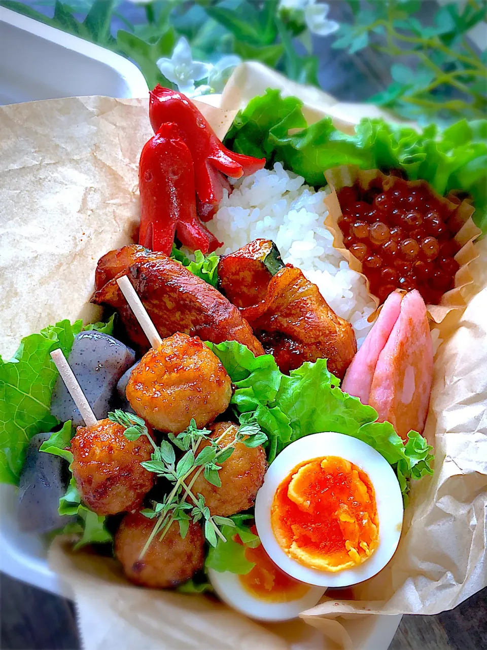 カボチャの肉巻きお弁当🍱|みゆきさん