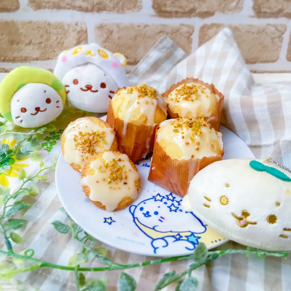 Snapdishの料理写真:娘が作る
カップのレモンケーキ🍋|hari-co ＊ はりこさん