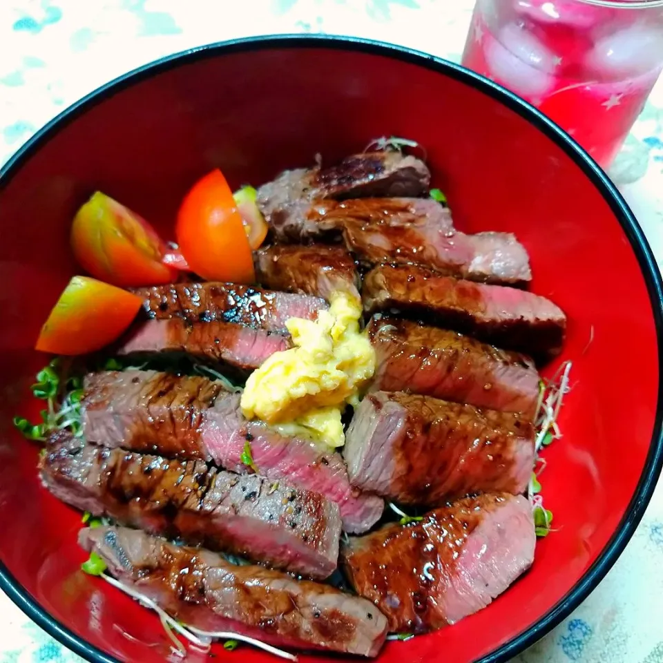 わさびバター醤油🥩黒毛和牛ステーキ|うたかた。さん