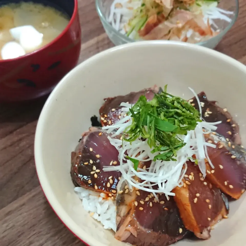 鰹のコチュジャン漬け丼|ゆりちさん