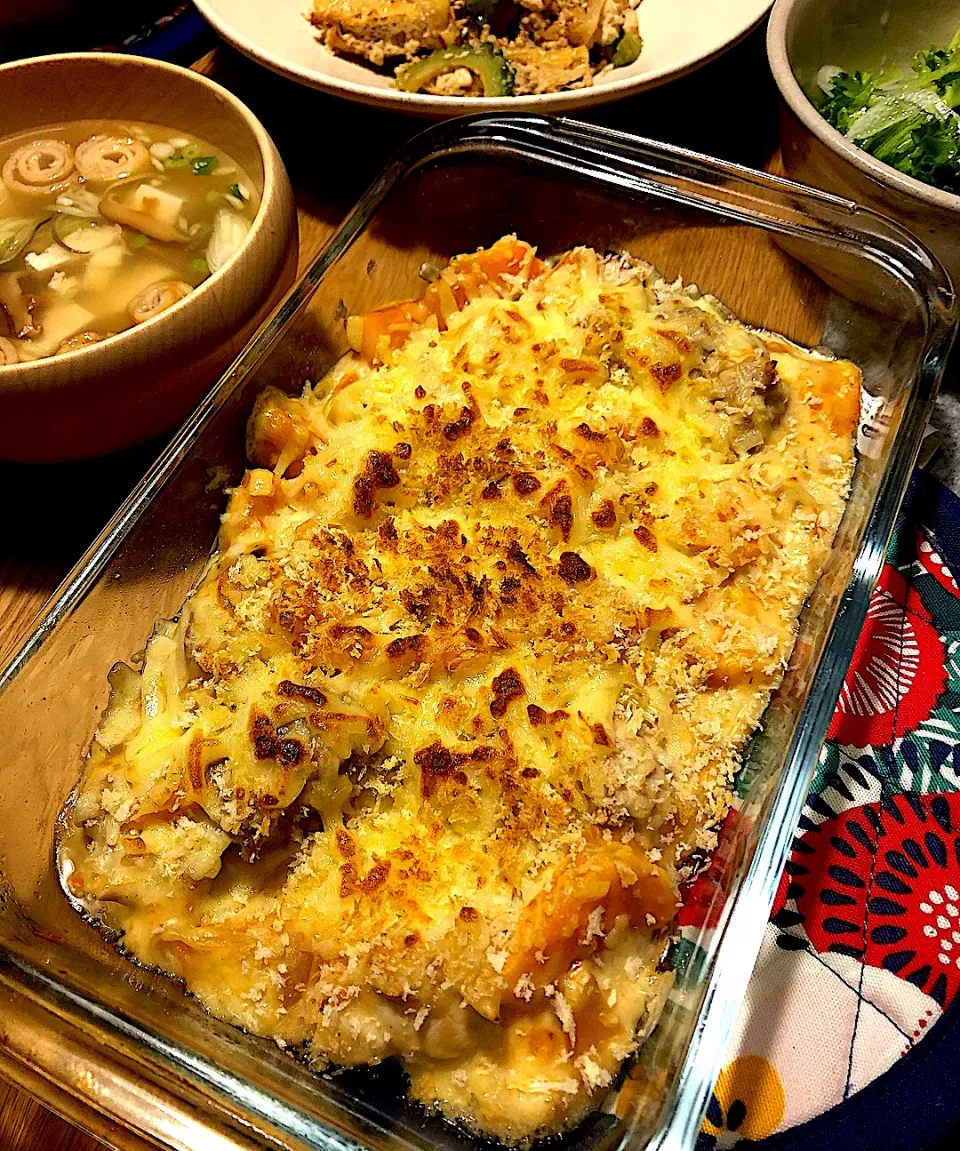 チキンとカボチャのチーズ焼き🧀🫕|けんちんさん