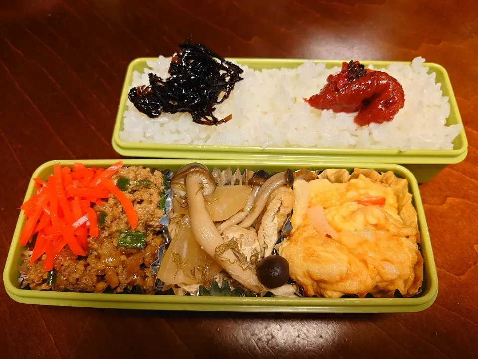 Snapdishの料理写真:肉そぼろ弁当|りょーさん