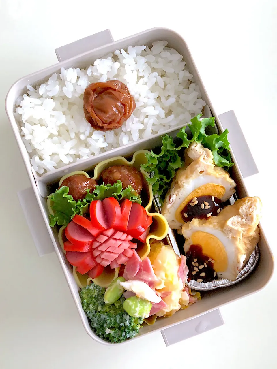 Snapdishの料理写真:夕飯スライド弁当♪|ikumonさん