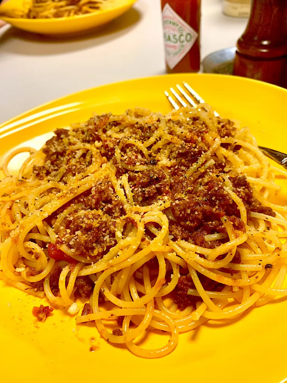 Snapdishの料理写真:Spaghetti and Bolognese Sauce|gonbenさん