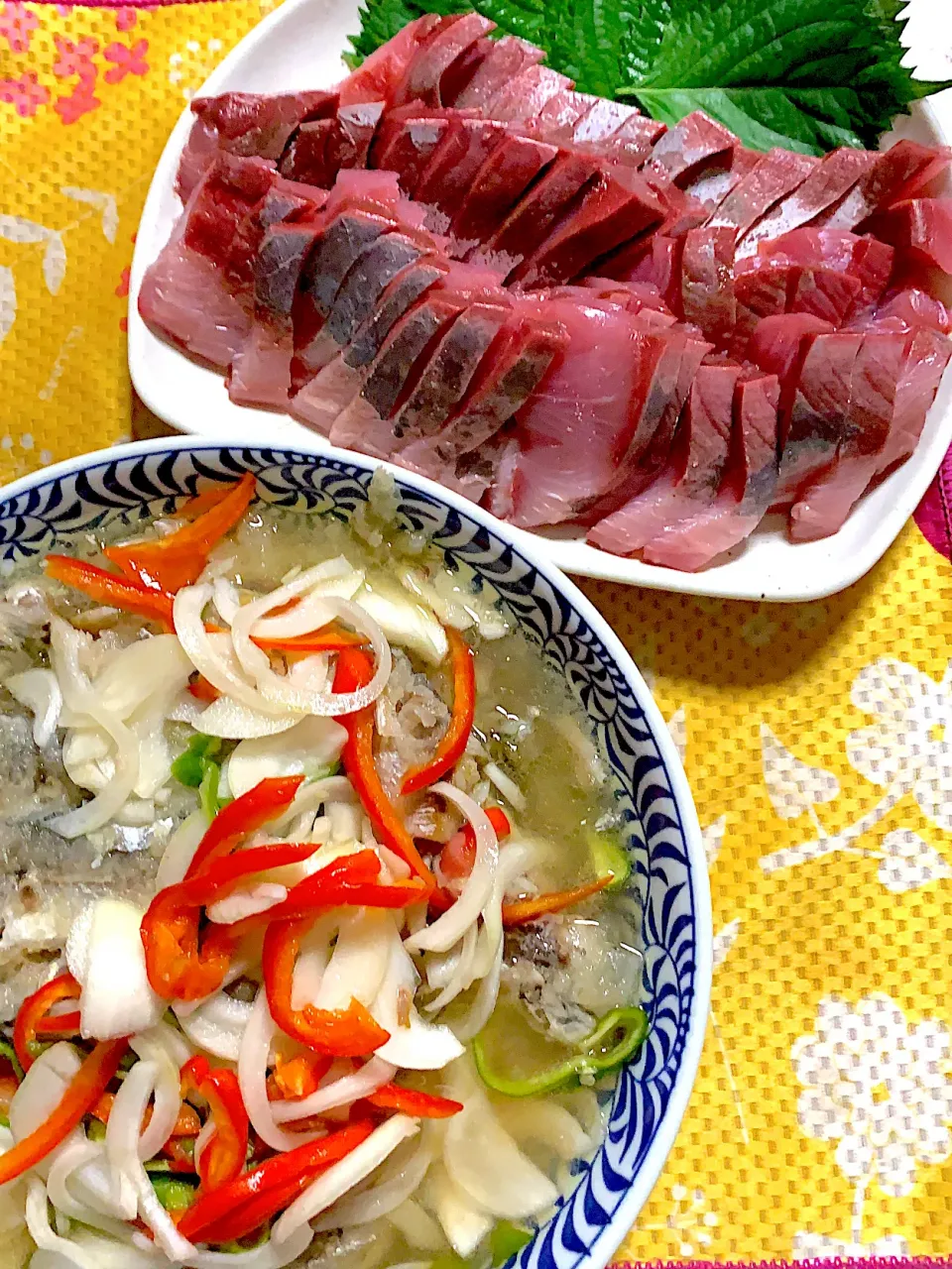 鯵の南蛮漬け　鰤の刺身|掛谷節子さん