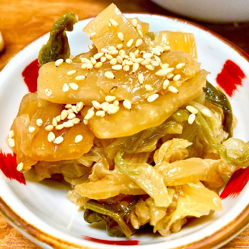 白菜の古漬けで炒め煮🌾🍚✨本当に大好きでご飯が永遠に食べれそう🤩🤩🤩|まいりさん