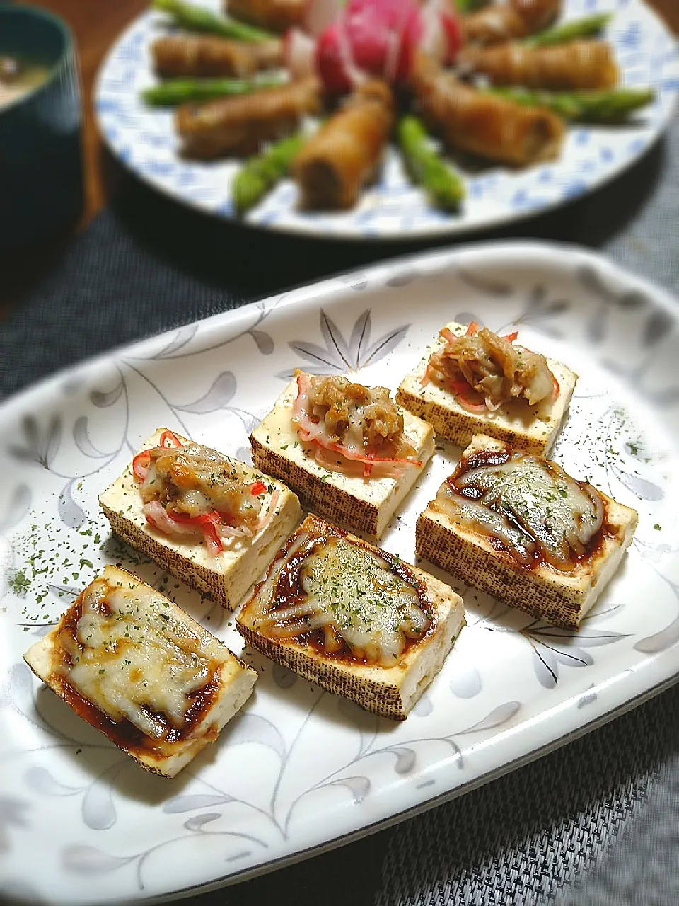 焼き豆腐のミニピザ|まめころさん