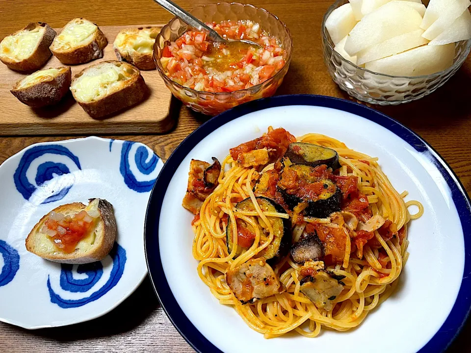 ベーコンと茄子のアラビアータ🍝|yummy tommyさん