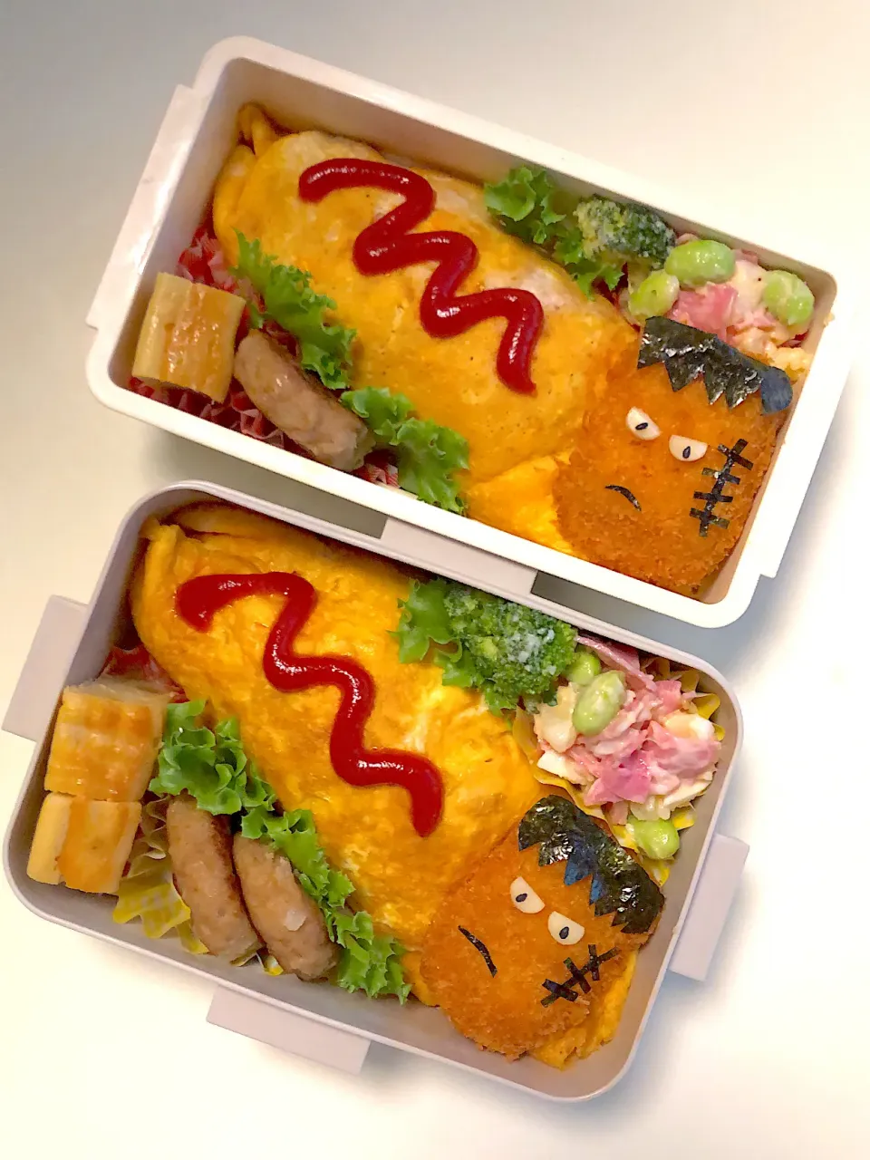 オムライス弁当♪ハロウィン仕様👻|ikumonさん