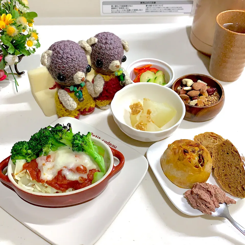 Snapdishの料理写真:朝ごぱん( ´ ▽ ` )|chagashiさん