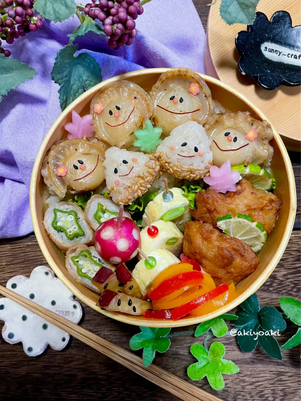 Snapdishの料理写真:ホタテちゃん"s弁当|Akiyoෆ¨̮⑅さん