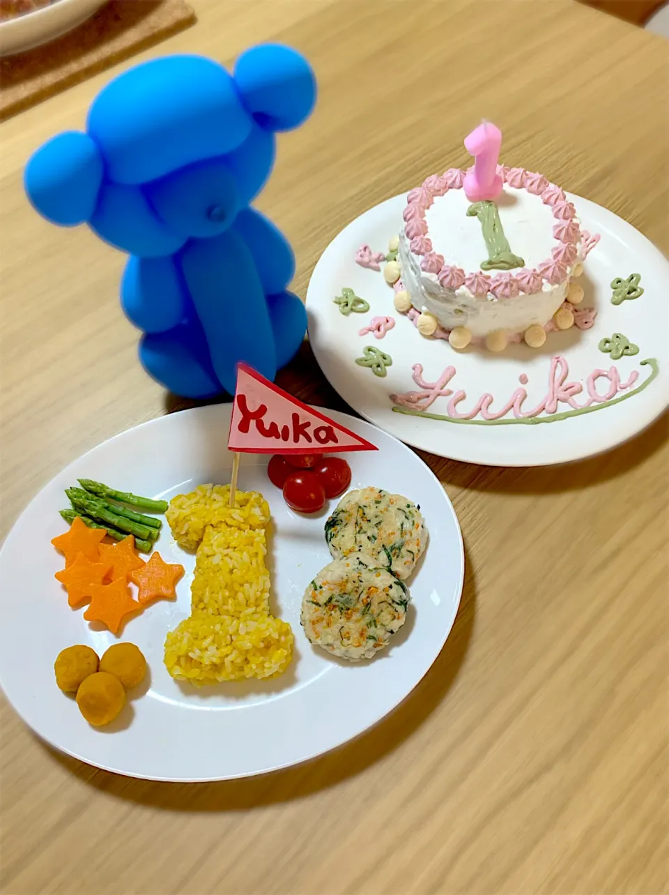 孫の❤️スマッシュケーキ🎂1歳バースデープレート|あけさんさん