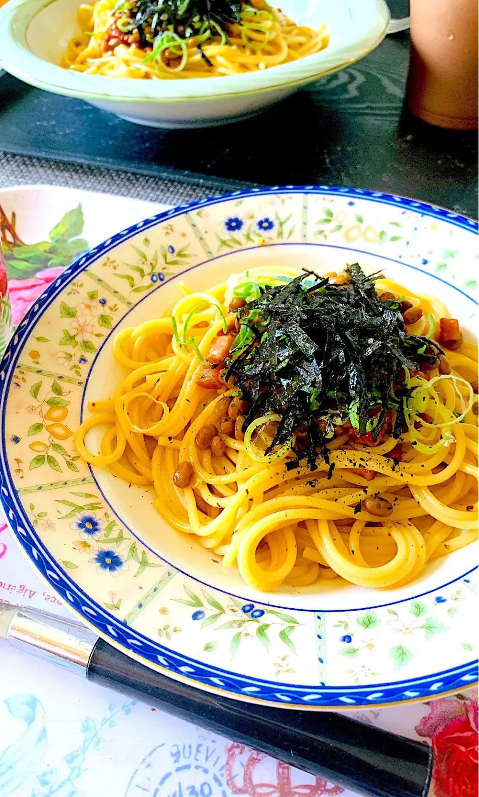 納豆パスタ🍝うまうま。|ちはるさん