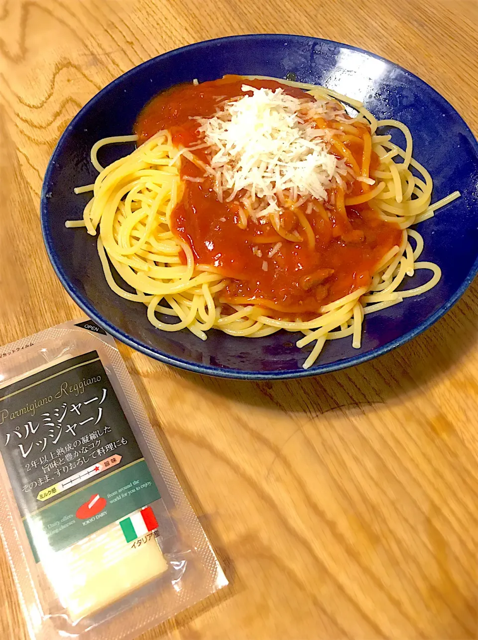 シンプルなミートスパに🍝|でんでんさん