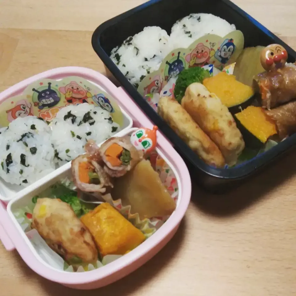 お弁当🍱2021.9.9

わかめおにぎり、野菜入チキンナゲット、豚肉の野菜巻き、蒸しかぼちゃ、さつまいもの甘煮|macco7さん