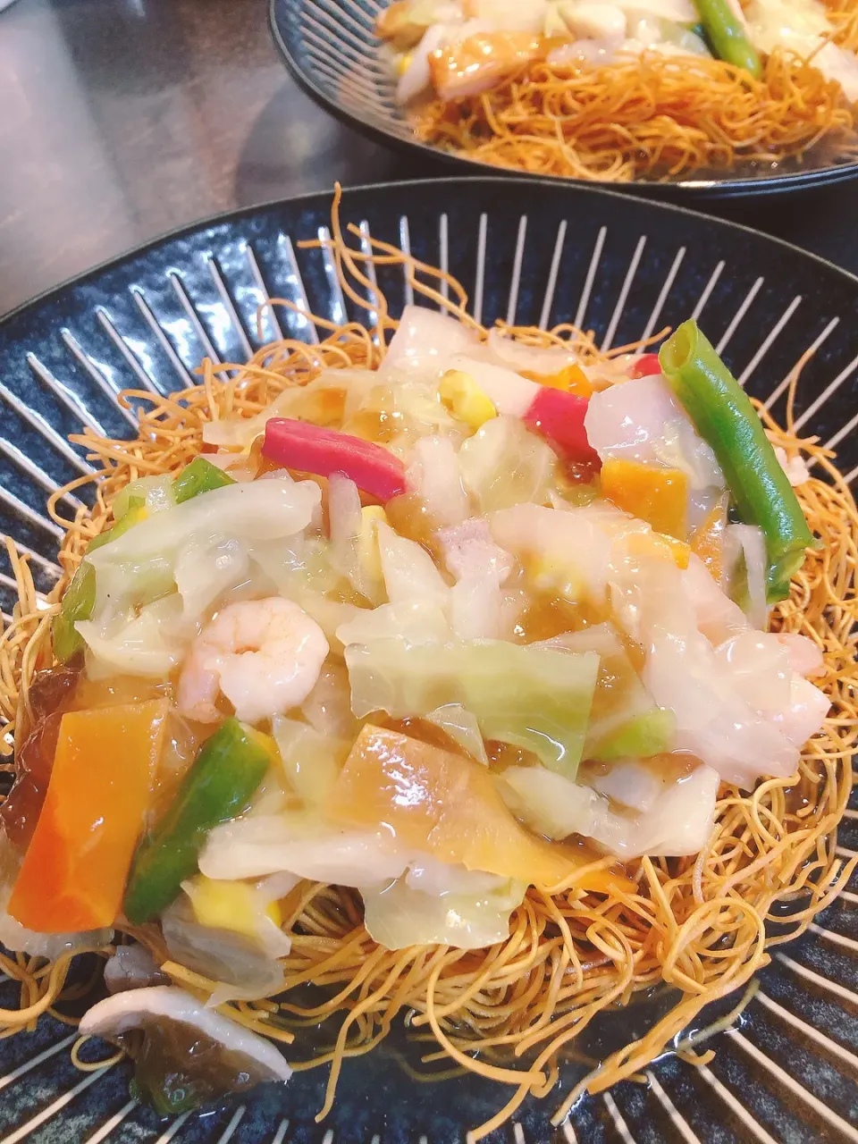 今日のお昼はリンガーハットの冷食、長崎皿うどん、ノンアル🍺|海斗さん