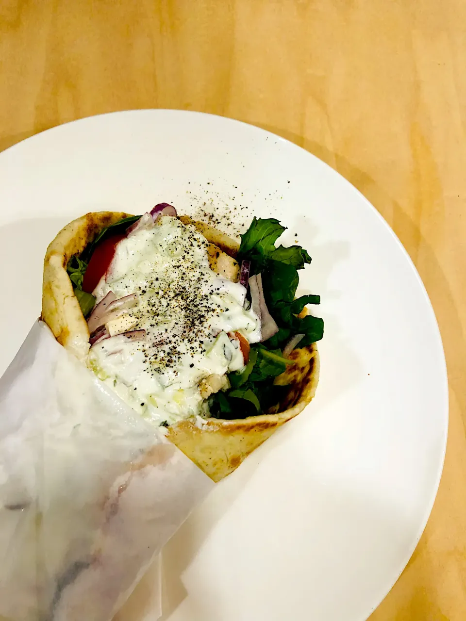 Swordfish Souvlaki Wrap ザジキソースとメカジキのラップ　ギリシャ料理|あいもんさん