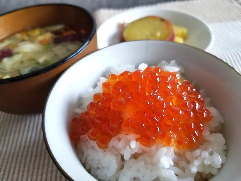 今年お初のイクラごはん
実家から送ってもらいました(^^)|しあるさん