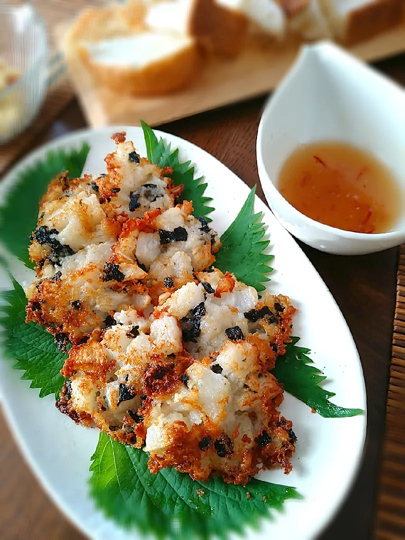 とだともさんの料理 海苔香る 粗たたき長芋揚げ|まめころさん