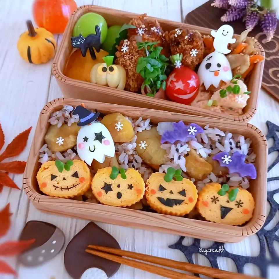 🎃👻ハロウィン🎃👻
ジャックオランタン卵焼き弁当
でもメインは栗ごはん🌰(雑穀米)です😂|ayano.adshさん