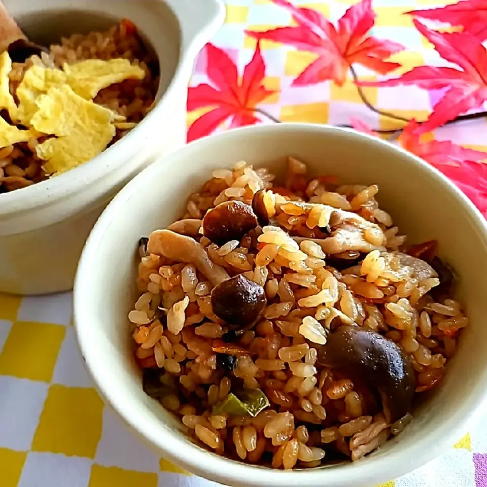 豚肉で炊き込みご飯|小豆🌼さん