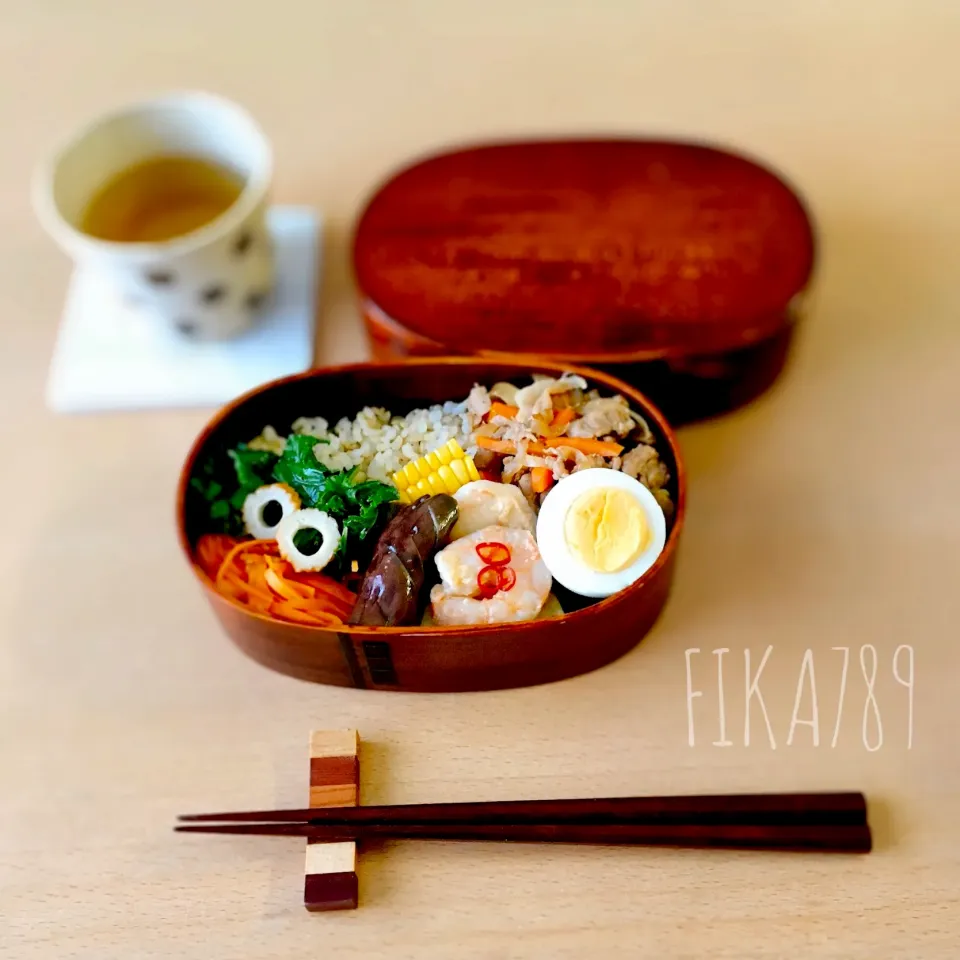 Snapdishの料理写真:さっぱり食べたい エビの南蛮漬け弁当|FIKA789さん