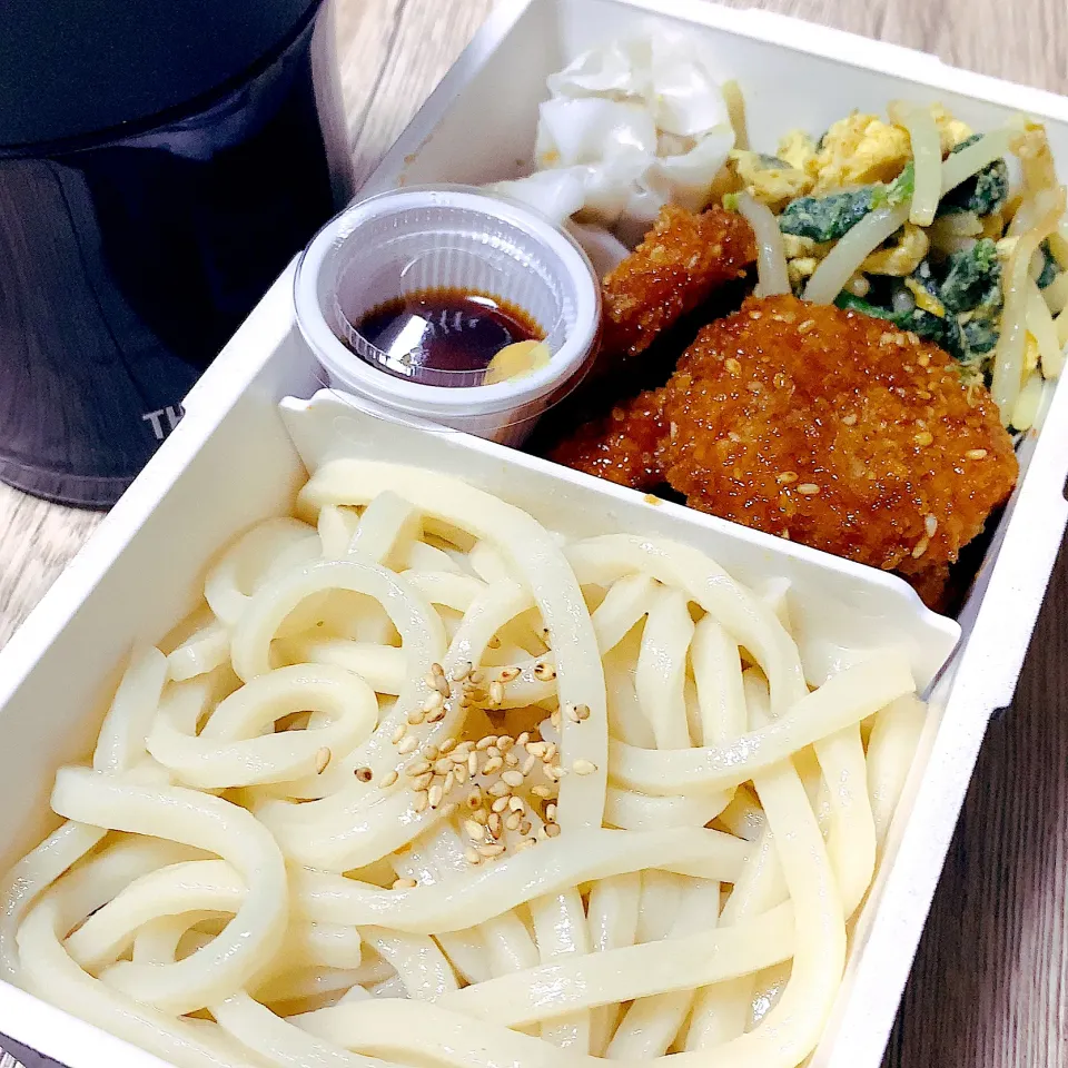 豚バラねぎのつけ汁うどん弁当|ゆかちんさん