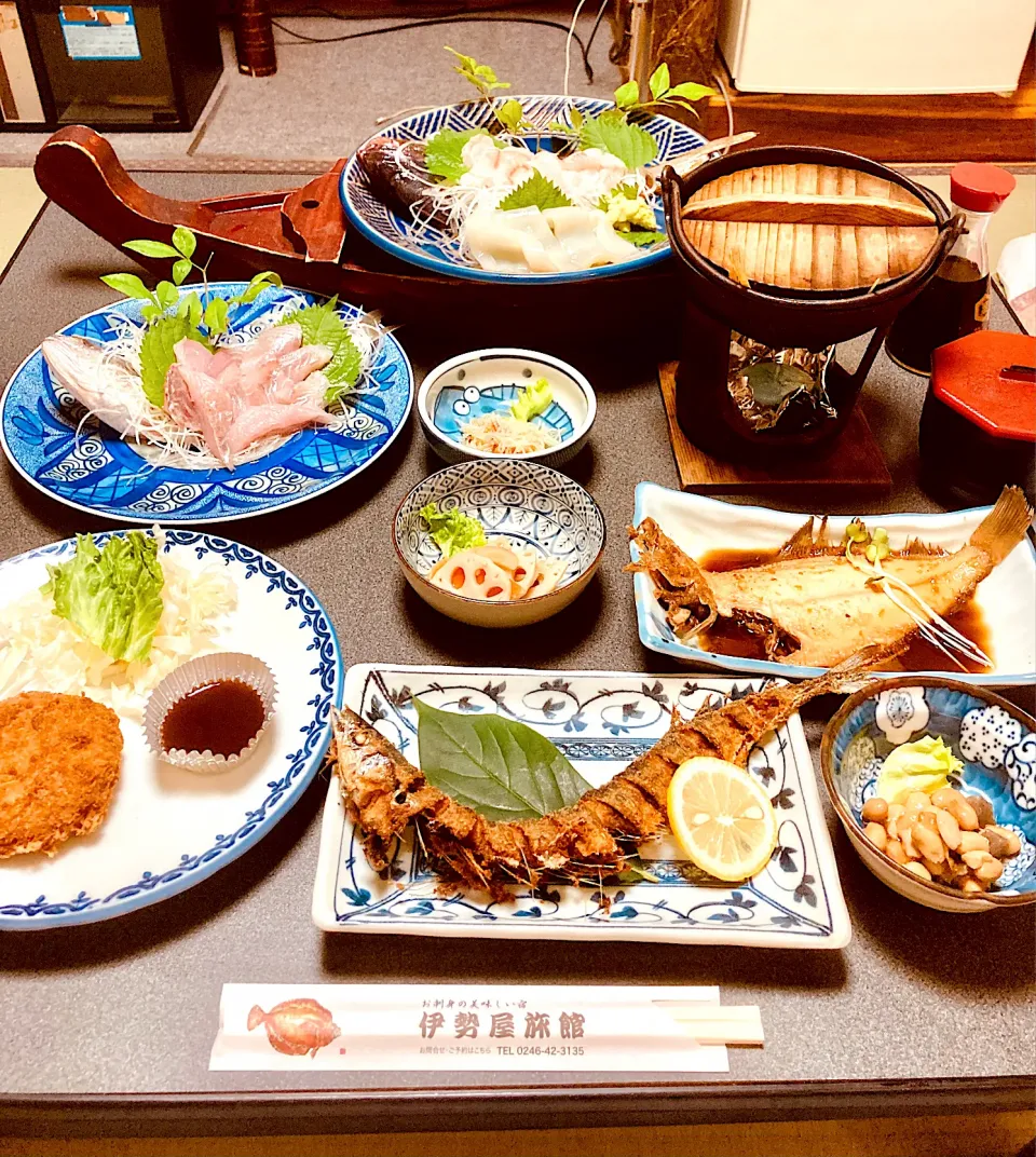 いわき湯本温泉「伊勢屋旅館」の夕食|Go Satoさん