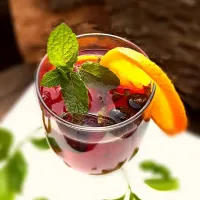 hibiscus ice tea with mint and orange|lakezies⁰さん