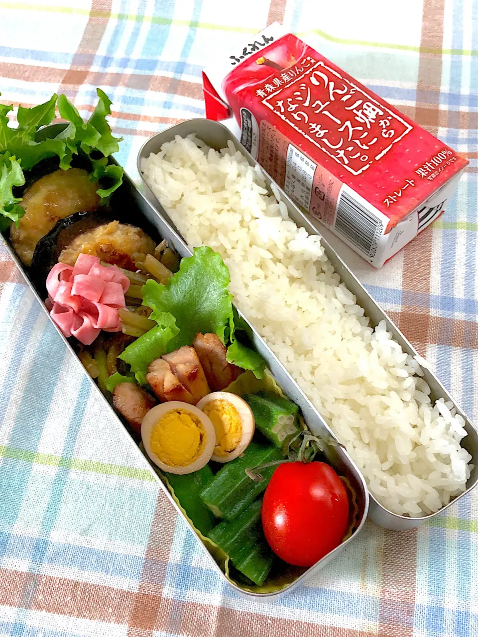 ナスの肉詰め弁当|まめすけ⭐︎さん