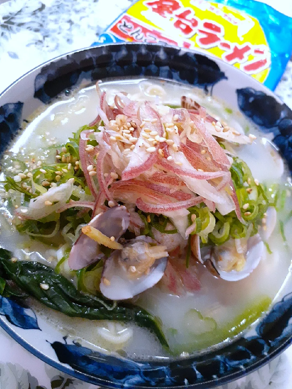 Snapdishの料理写真:🔷マルタイ🍜🍥インスタント麺deあさりラーメン🔷|@きなこさん