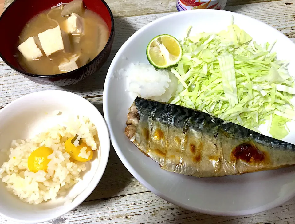 10/3 夕飯　サバと栗ご飯|kaori_moneychildさん