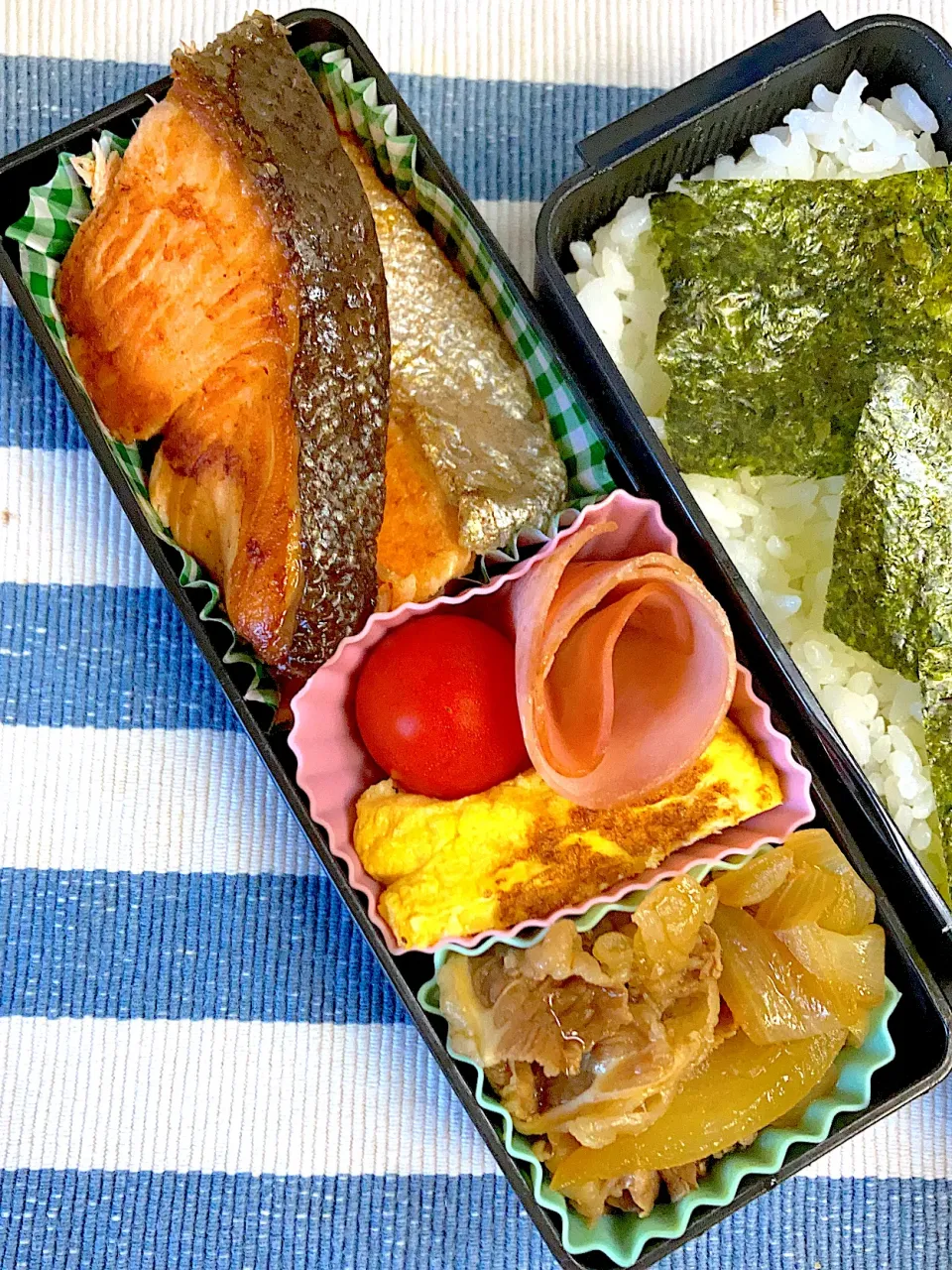 10/6☆旦那☆牛シャケ弁当|ちーさん