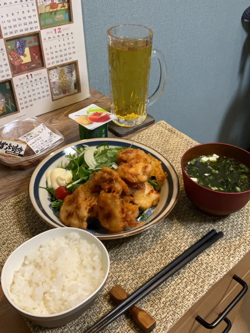 鶏の唐揚げ定食|くろさん