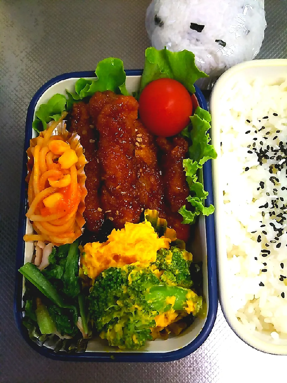 鶏肉甘辛棒とかぼちゃサラダ弁当|ぱんださん