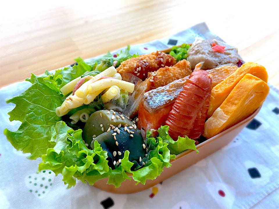 JK中間テスト2日目山盛り海苔弁当