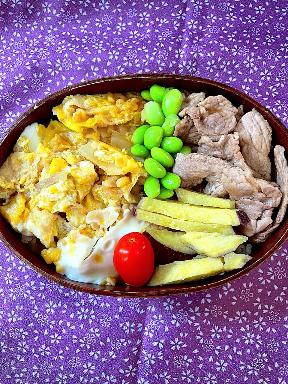 たぬきつね丼　豚ポン酢焼き　作り置き、塩バターポテト|ジャイママさん