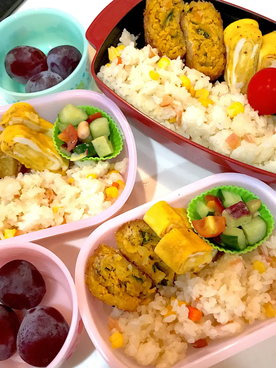 Snapdishの料理写真:みんなのお弁当👨👧🧒 21'1008|ももち弁当🍙さん