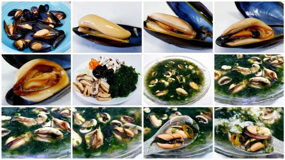 Snapdishの料理写真:seaweed soup with mussels|steven z.y.さん