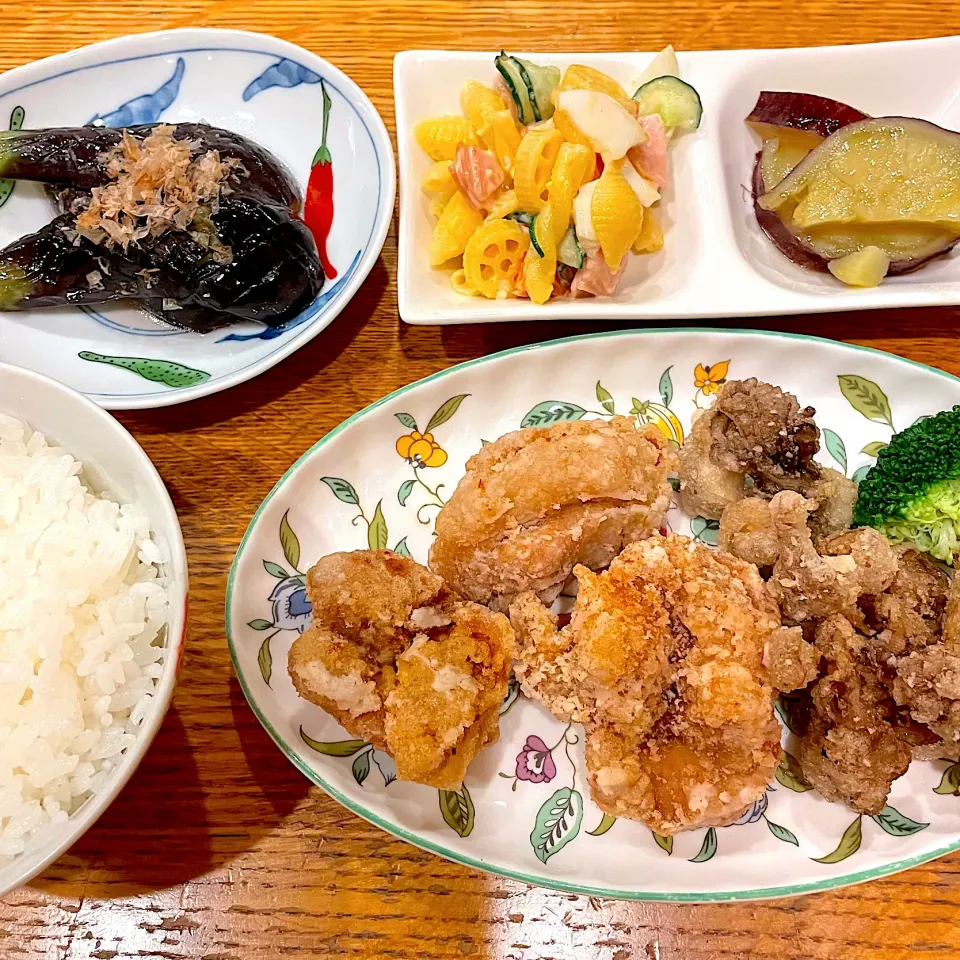 とりと舞茸の唐揚げで夕飯|だまさん