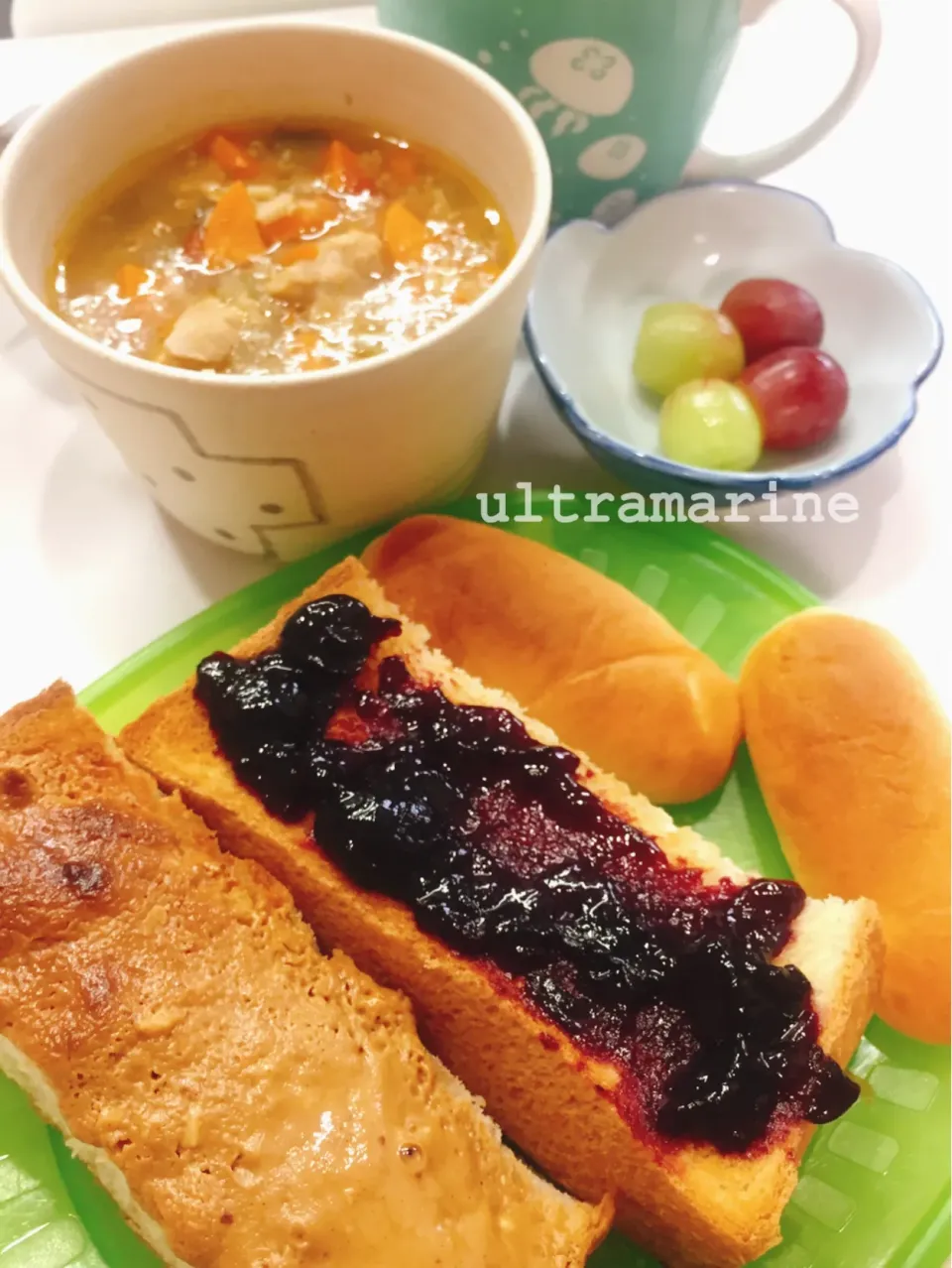 Snapdishの料理写真:＊ゆめちから角食で朝ごはん♪＊|ultramarineさん