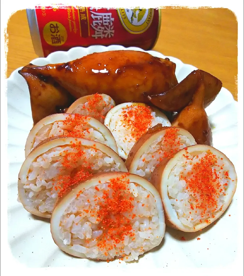 Snapdishの料理写真:ひろりんの料理 イカ飯🦑〜うまかばいver〜|ひとみんΨ(*´∀｀)Ψさん