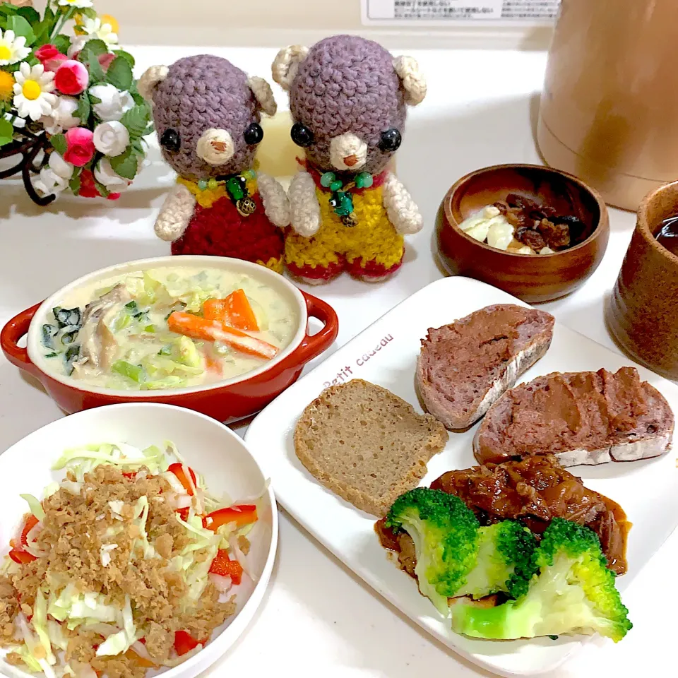 Snapdishの料理写真:朝ごぱん( ´ ▽ ` )|chagashiさん