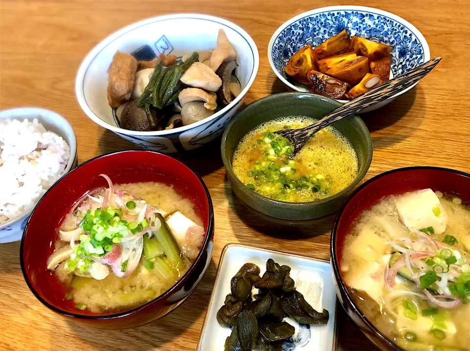 本日のブランチは和食ー♪   茗荷の味噌汁|じゅんさんさん