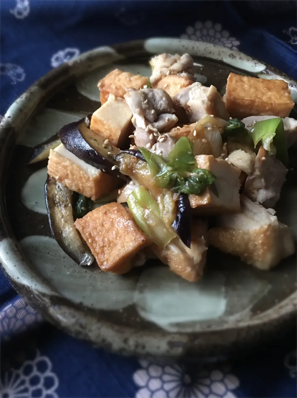 ＊厚揚げと鶏もも肉の醤油糀炒め＊|じゅんじゅんさん