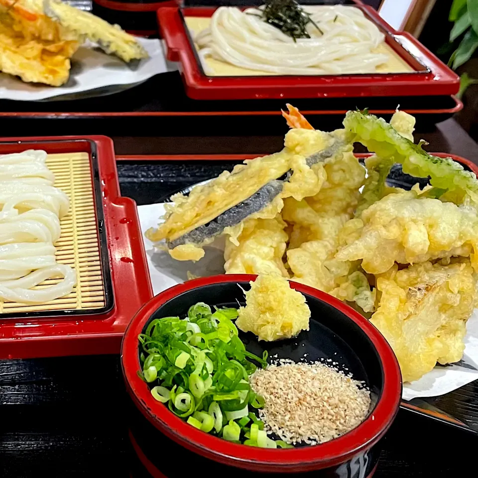 山の中の食堂の天ざるうどん（小）|かおるさん