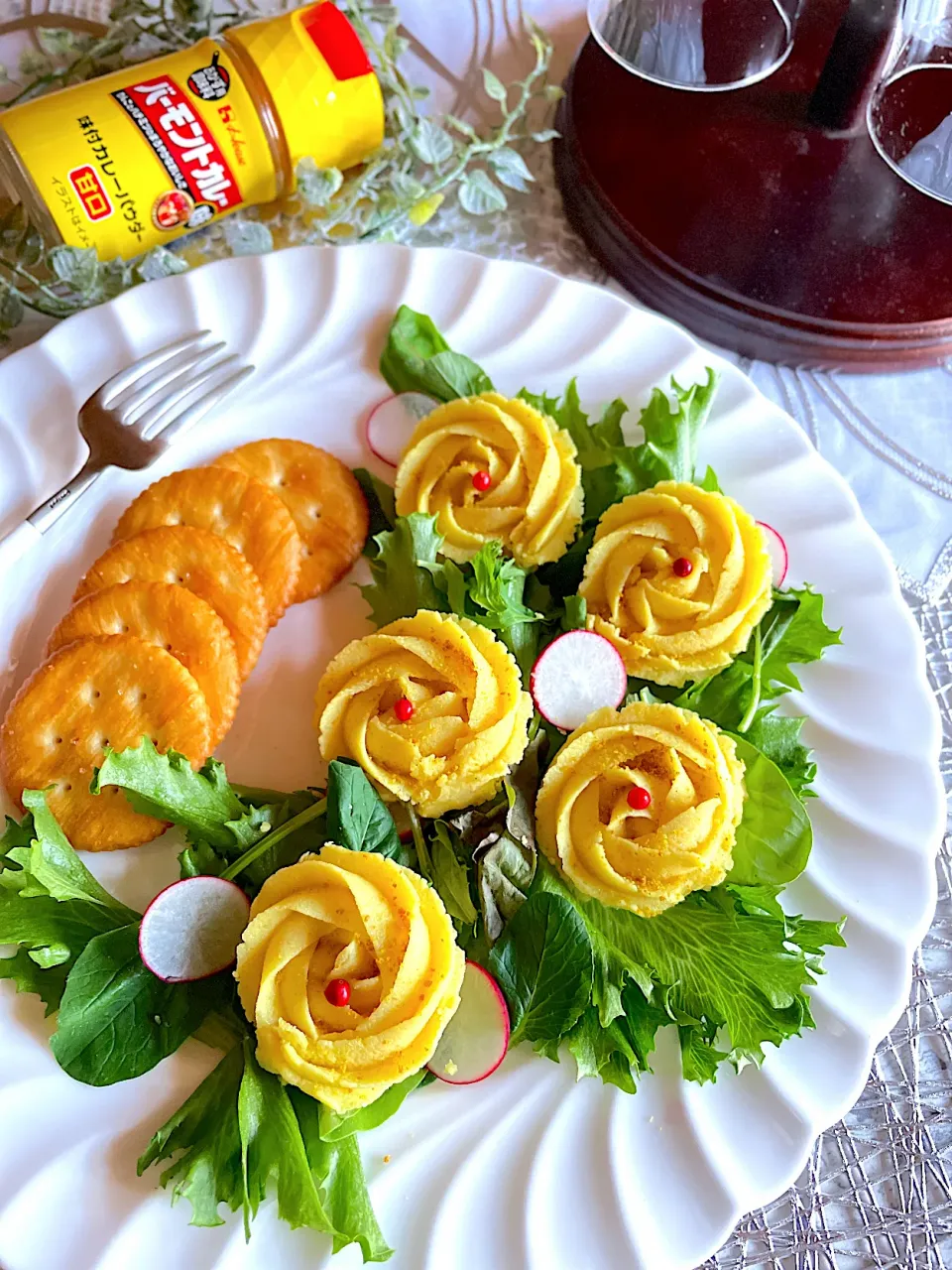 ポテサラアレンジのオードブル𓎩𓌉𓇋【ハウス食品様 味付けカレーパウダー使用】|sucreroomさん