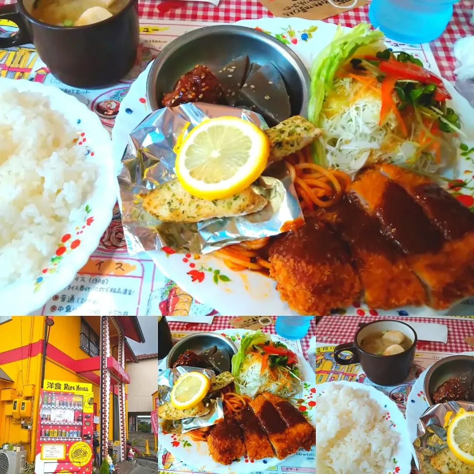 Snapdishの料理写真:洋食ライスハウスの日替わりランチ|うたかた。さん