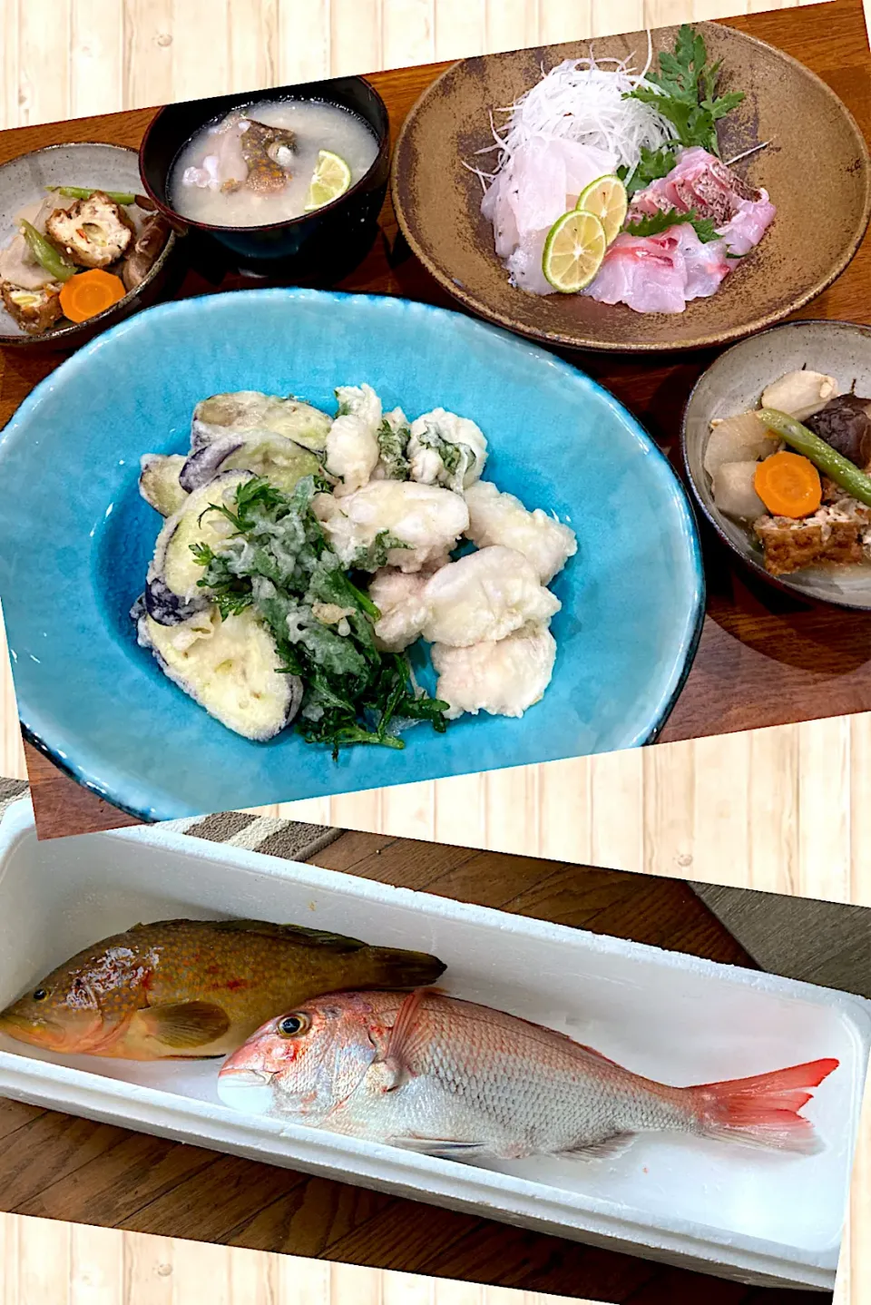 Snapdishの料理写真:友だちの釣果で ごちそう晩ご飯🐟|sakuramochiさん