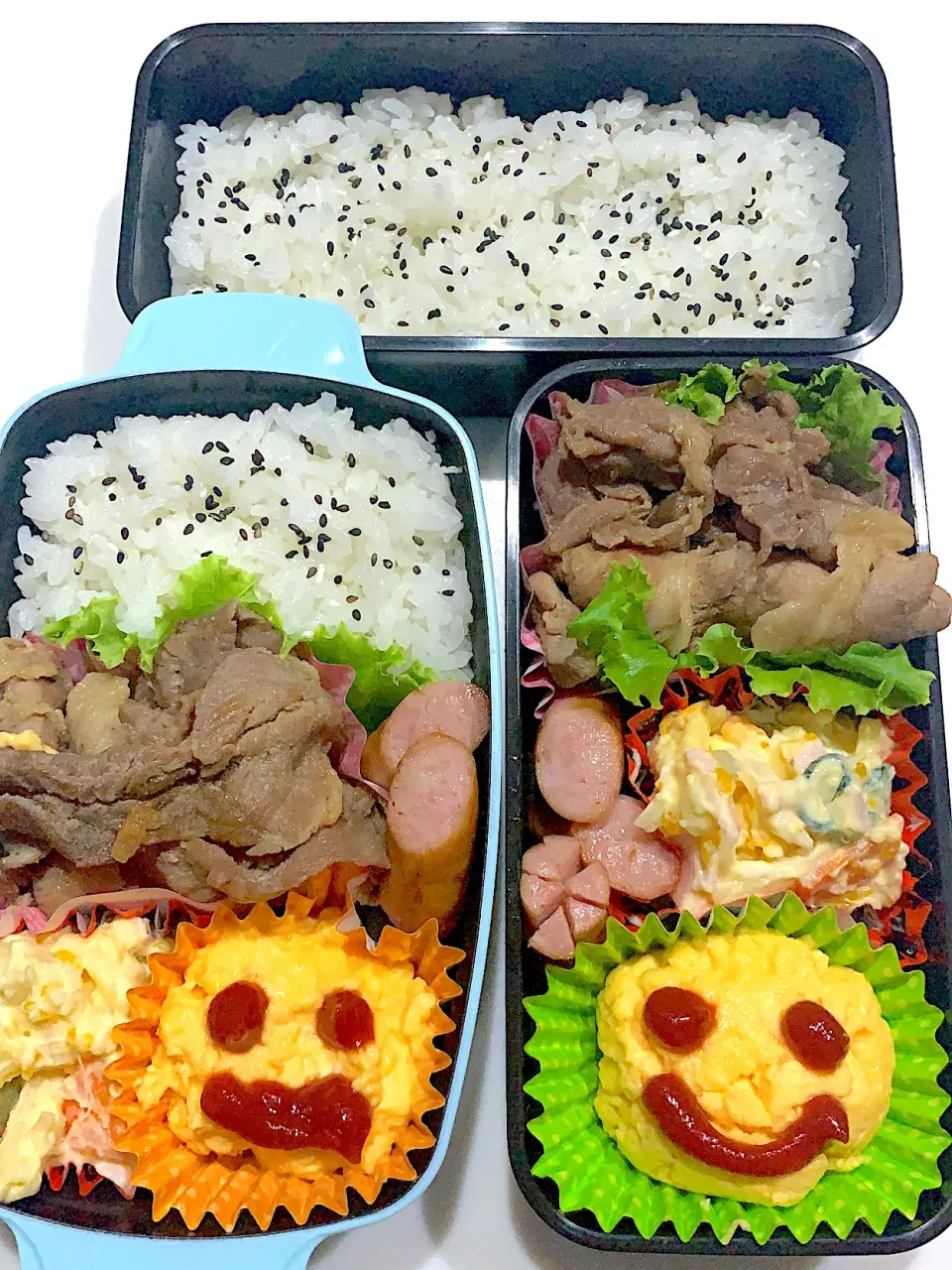 男子高校生のお弁当【ニンニク生姜焼き】|ゆちさん